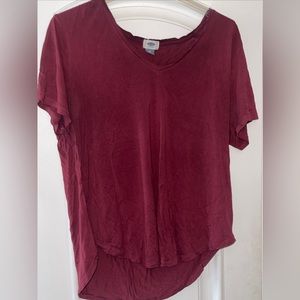 Women's burgundy blouse top XL